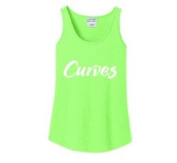 Curves Logo Singlet-Green