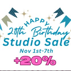 20th Birthday Special- 5 Class Pass- Studio + 1 free class!