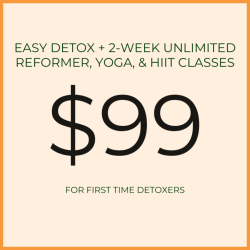 Easy Detox + 2-week Unlimited Classes for First Time Detoxers
